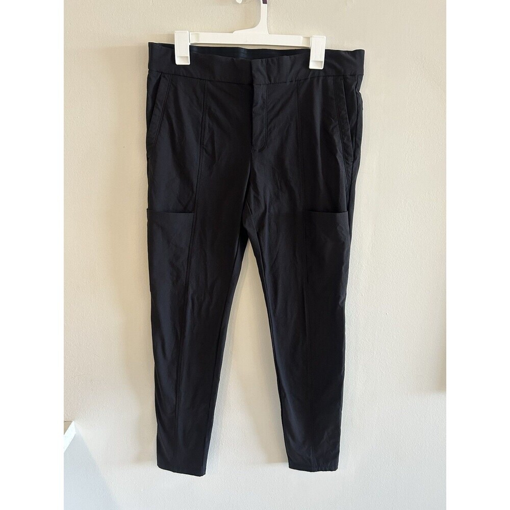 ATHLETA Black Slim Wander Pant Size 12 High Waist Casual Commuter Pockets